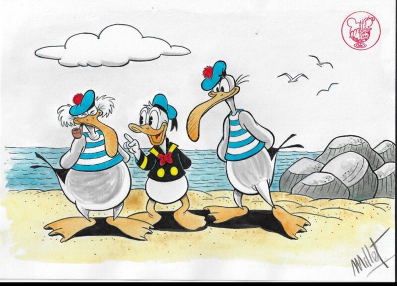Donald le marin par José Maria Millet Lopez - Illustration originale