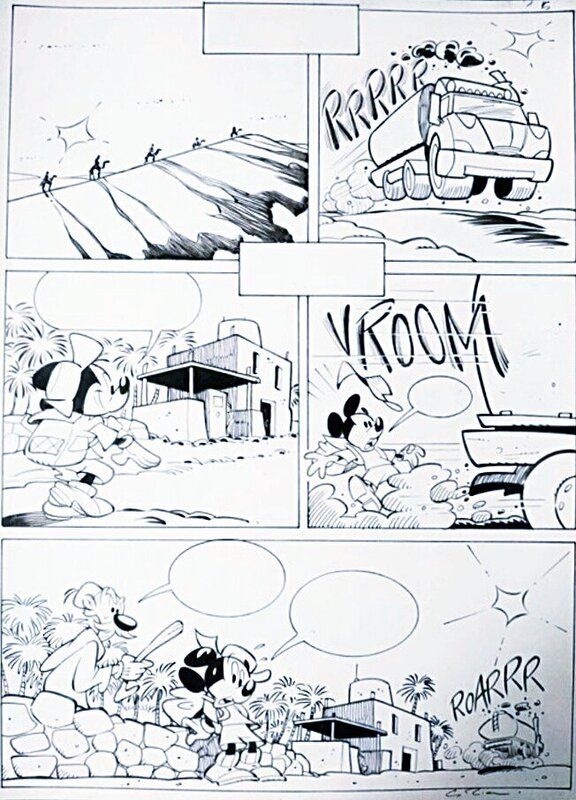 Giuseppe Zironi, Topolino e le 2000 palme - Planche originale