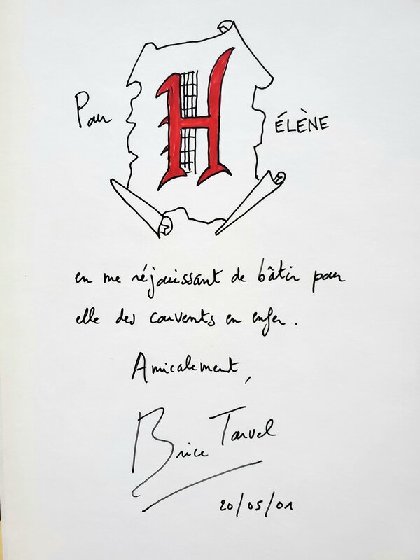 Brice Tarvel, dédicace manuscrite du Scénariste MORTEPIERRE   T3 LA MANGEUSES DE LUNE - Sketch