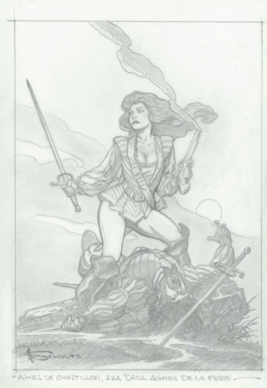 Agnes de Chastillon par Mark Schultz - Illustration originale