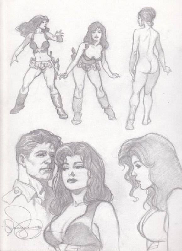 Mark Schultz, Hannah Dundee Sketchsheet - Sketch