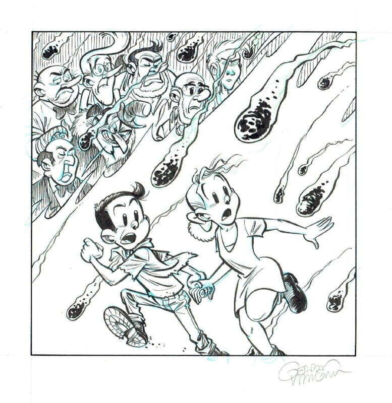 Gerben Valkema, Suske en Wiske Ex Libris Art - Original Illustration