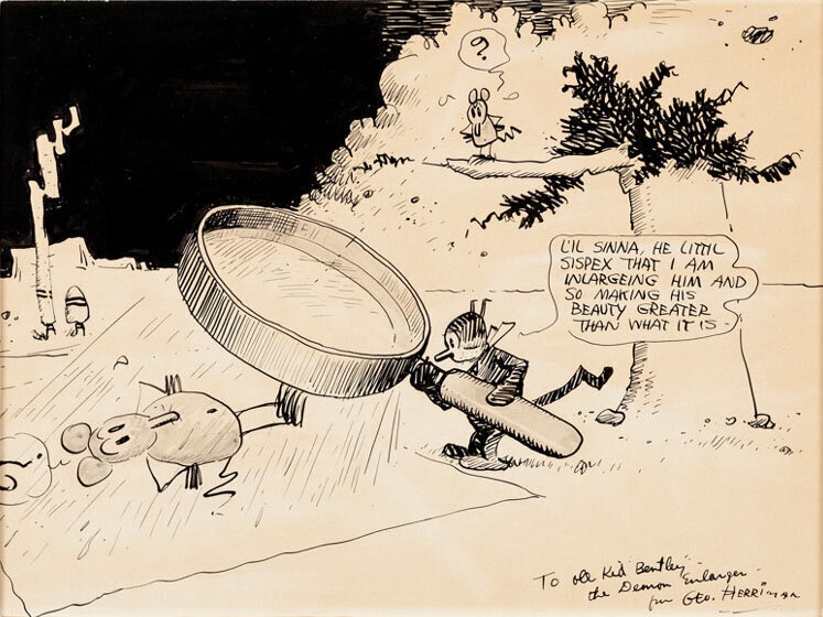 George Herriman, Krazy Kat illustration 1930s   FS - Illustration originale
