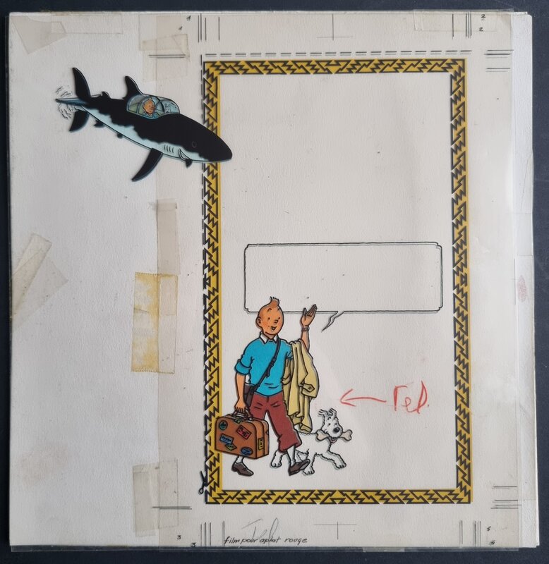 Studios Hergé, Hergé, Tintin - Tintin journaliste - Rombaldi - mise en couleurs - Illustration originale