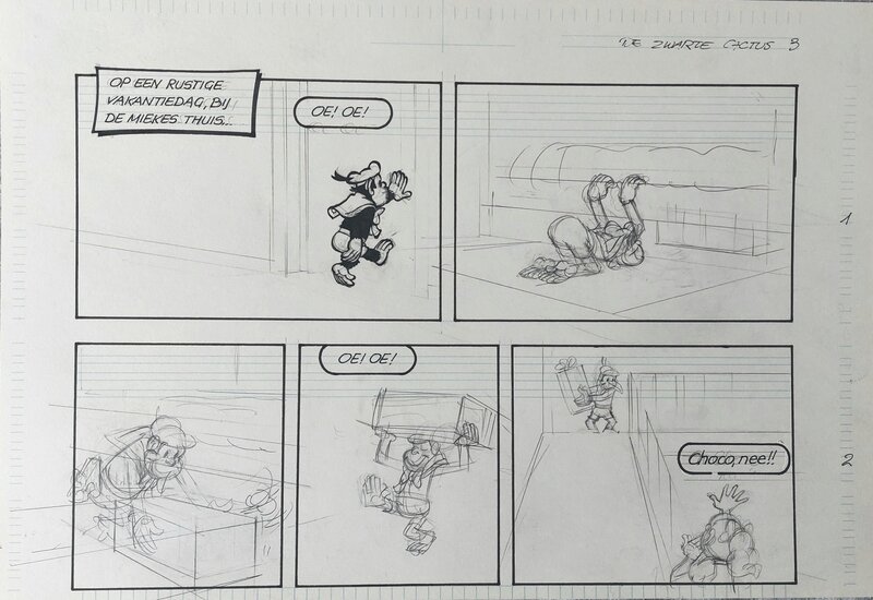 Hugo De Sterk, Jommeke 187: De zwarte cactus - Planche originale