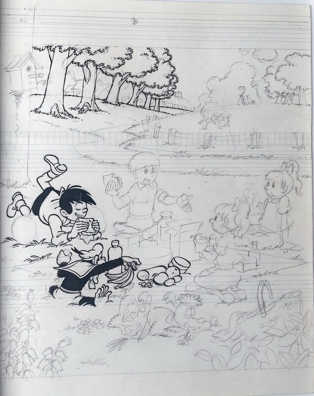 Hugo De Sterk, Jommeke vakantieboek: Picknicken met Jommeke - Planche originale