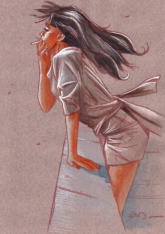 Jim, Une nuit à Rome - Marie - Illustration originale
