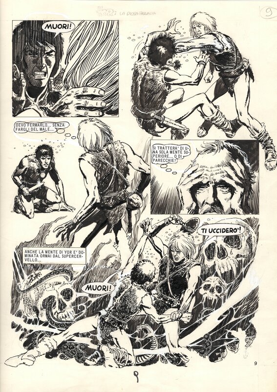 En vente - Juan Zanotto, Ray Collins, Hor le Téméraire [ep. #12 - La Diosa Helada] p. 09 - Planche originale