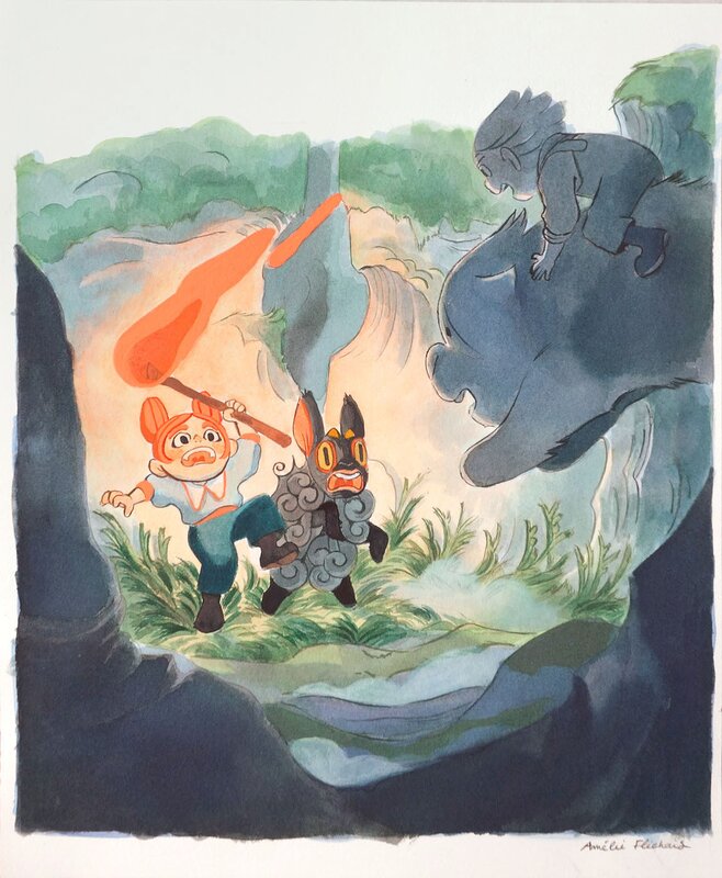 Amélie Flechais, Jonathan Garnier, Amélie Fléchais - Bergères Guerrières Les novices p.25 - Illustration originale