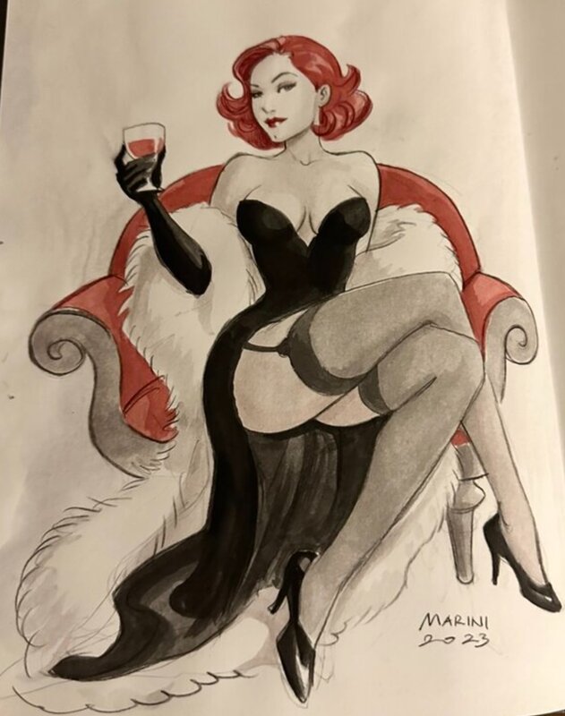 Noir Burlesque par Enrico Marini - Illustration originale