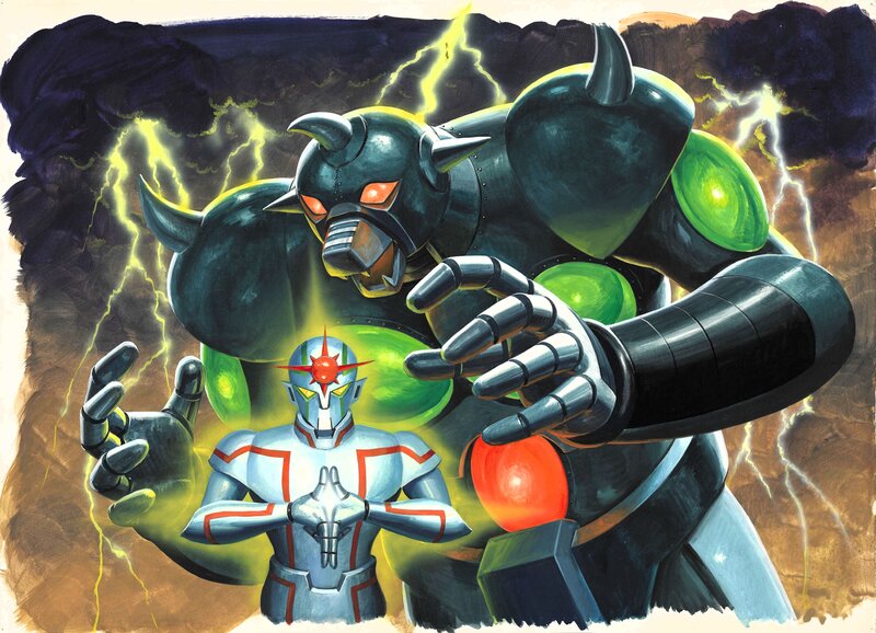 Tatsuji Kajita, Rainbowman! Warrior of Love | Double page splash - Original Illustration