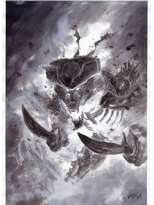 En vente - Sébastien Vastra, Fantôme du Capitaine Flint - Illustration originale