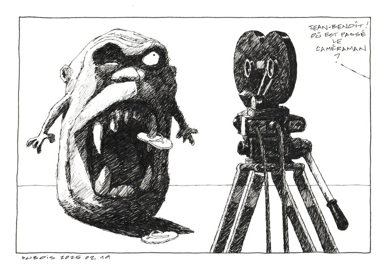 Stéphane Dubois, Caméraman (expo Paris) - Illustration originale