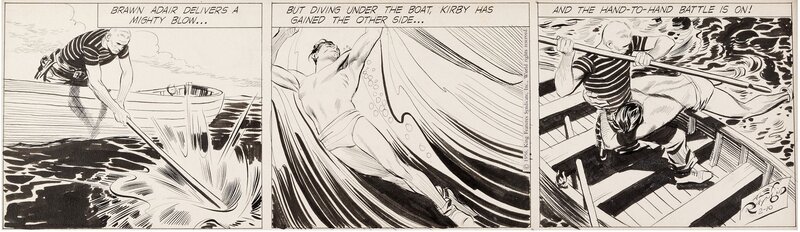 Alex Raymond - Rip Kirby Daily - 10.02.1956 - Planche originale