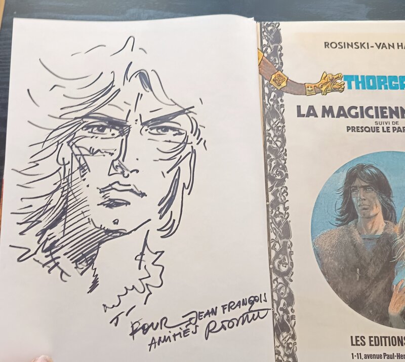 Grzegorz Rosinski, Dédicace Thorgal dans ma magicienne trahie en eo état neuf - Dédicace