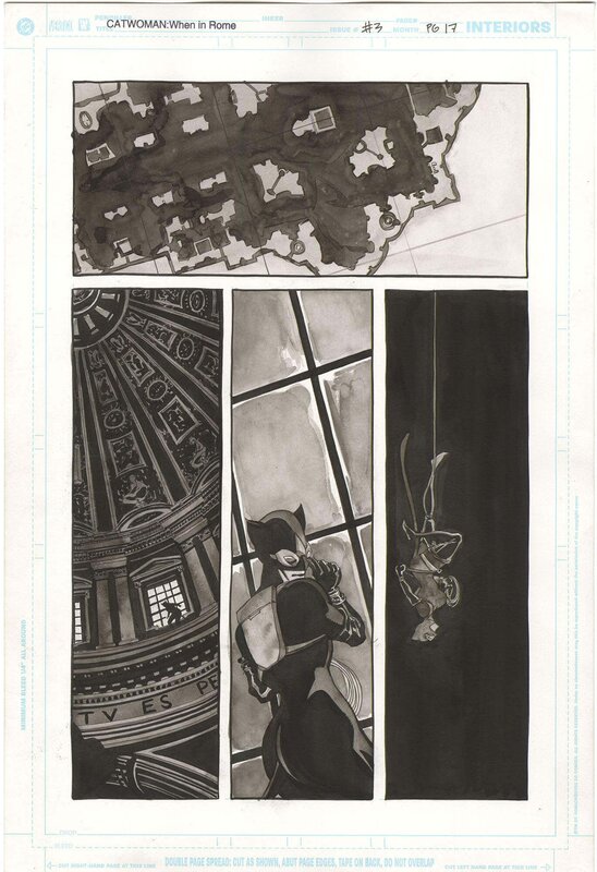 En vente - Tim Sale, Catwoman: When In Rome #3 p17 - Planche originale