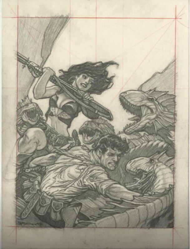 Mark Schultz, Xenozoic New Cover Prelim - Illustration originale