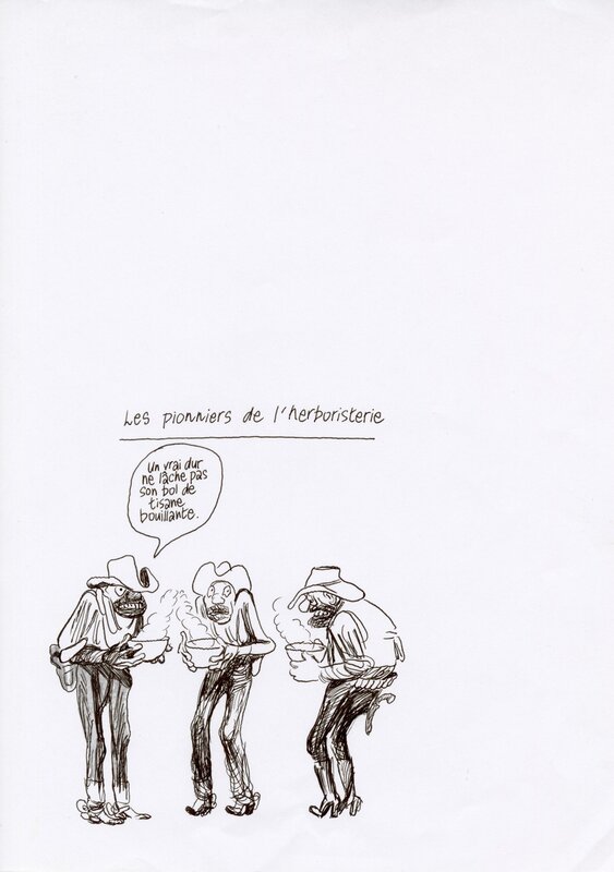 For sale - Blutch, Rancho Bravo - illustration originale - Original Illustration