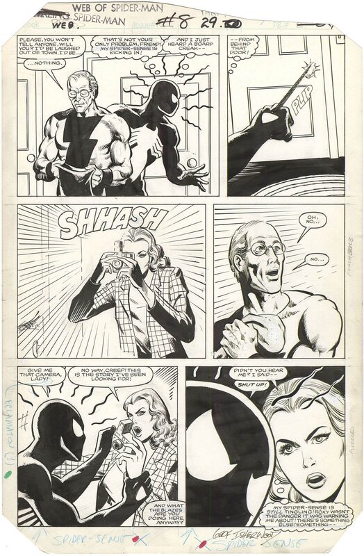 For sale - Geof Isherwood, Vince Colletta, Web of Spider-Man #8 p29 (Early Black Costume) - Comic Strip