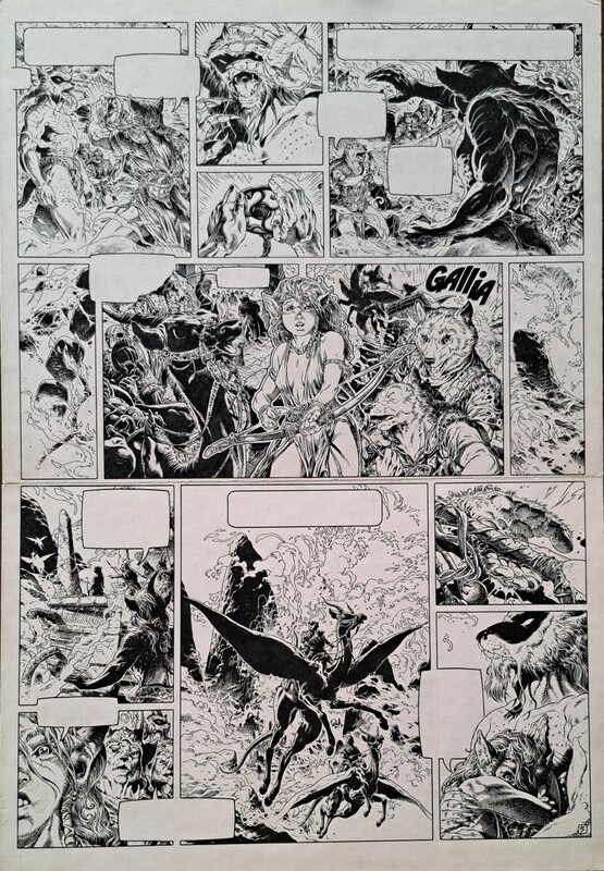 Lidwine, Gérard Delangle, Le Dernier Loup d'Oz - Gallia - Planche originale