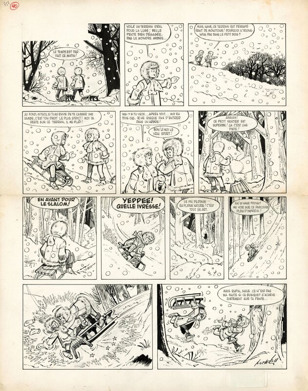Nane et Mitsou par Mittéï - Planche originale
