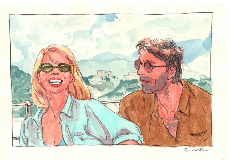 En vente - Bastien Vivès, Bastien Vives - Lune de miel -11 - Illustration originale