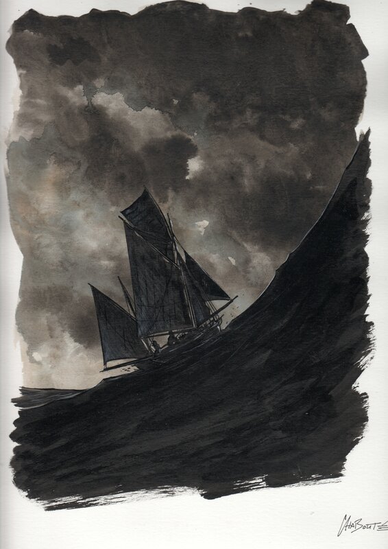 Marines par Christophe Chabouté - Illustration originale