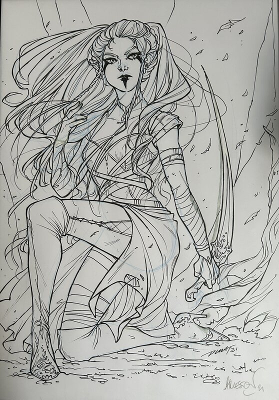 Dessin Dina Dimat - Elfe Kart'yn - Original Illustration