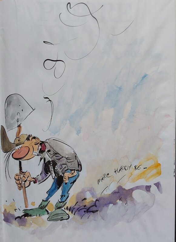 Marc Hardy, Pierre Tombal : les 44 premiers trous - Illustration originale