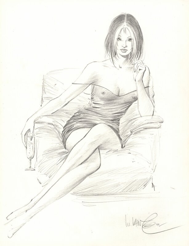 William Vance, Portrait de Jessica - XIII - Illustration originale