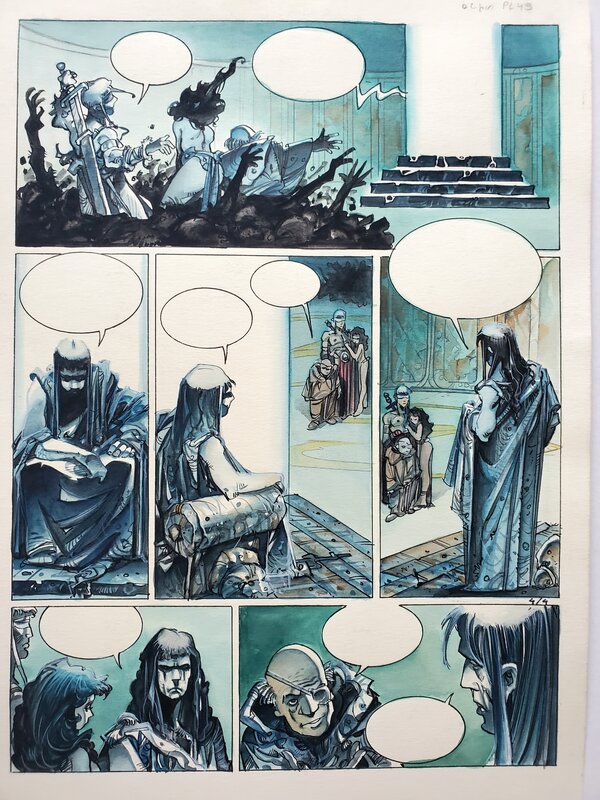 Alfonso Azpiri, SUENOS HUMEDOS   T2 LOS COMEDIANTES  couleur directe - Planche originale
