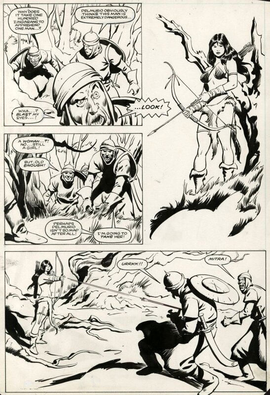 John Buscema, Bob Camp, Robert E. Howard, Conan the Barbarian - #173 p3 - Planche originale