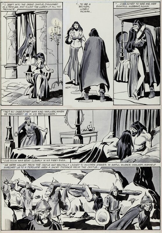 John Buscema, Steve Mitchell, Roy Thomas, Robert E. Howard, Savage Sword of Conan - T70 p38 - Planche originale