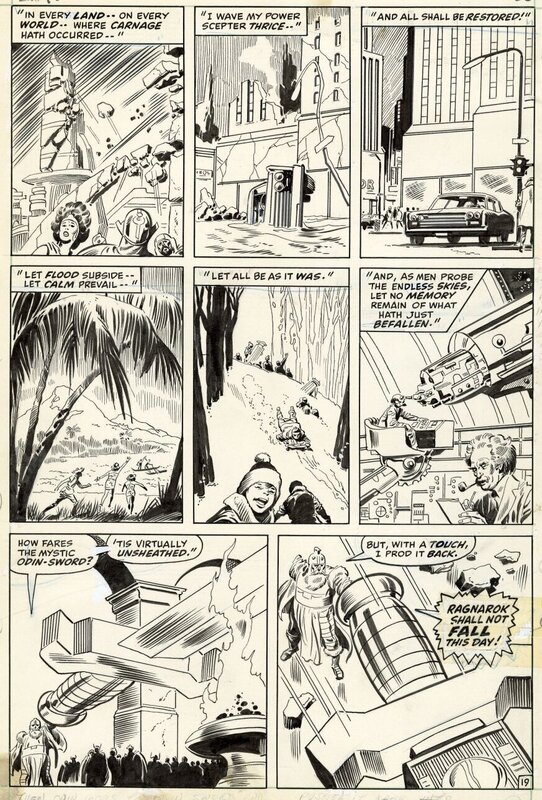 John Buscema, Jim Mooney, Stan Lee, Thor - La fin d'Infinité! - #188 p18 - Planche originale