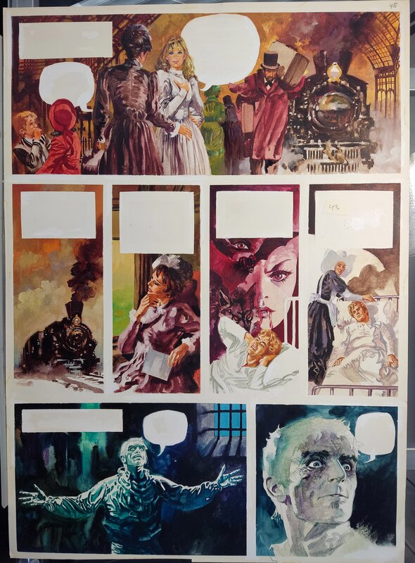 Dracula Pl. 45 par Fernando Fernandez - Planche originale