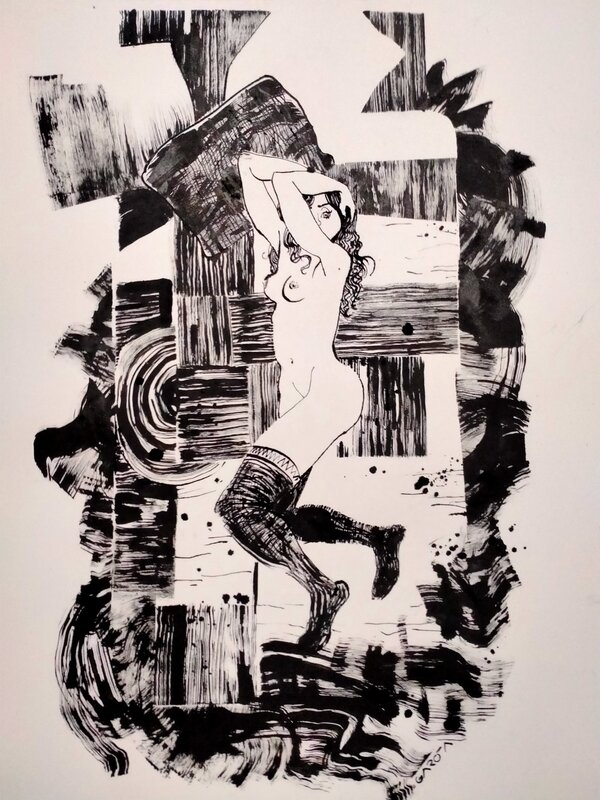 For sale - Un œil ouvert by Davide Garota - Original Illustration