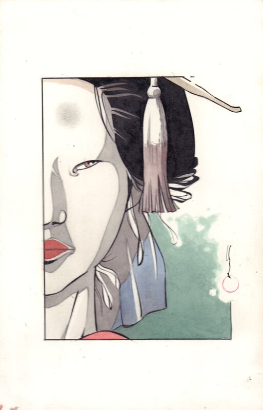 En vente - Un autre visage 01 par Michetz - Illustration originale