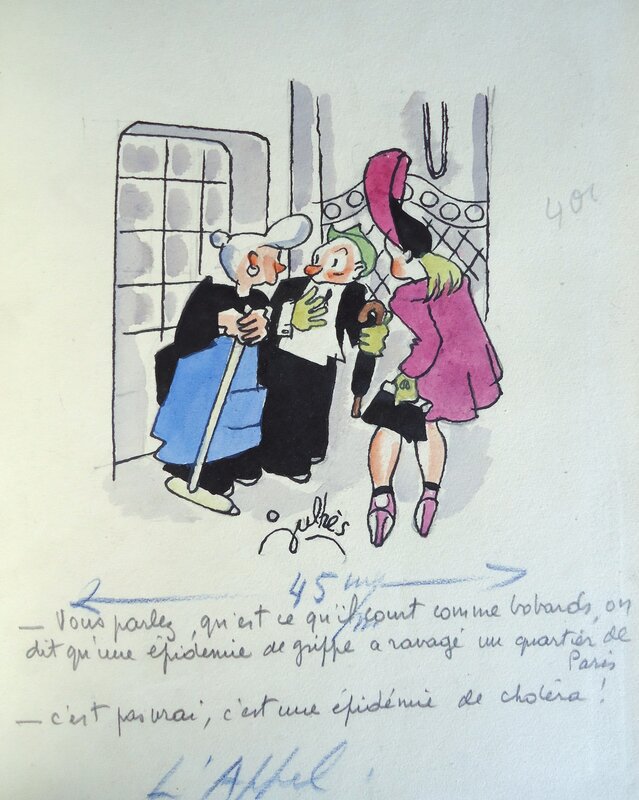 Les bobards par Maurice Julhès - Illustration originale