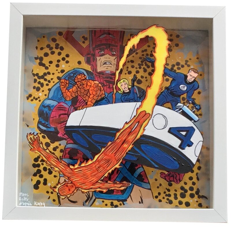 En vente - Marc Rouchairoles, Jack Kirby, Les 4 Fantastiques d'après Jack Kirby - Œuvre originale