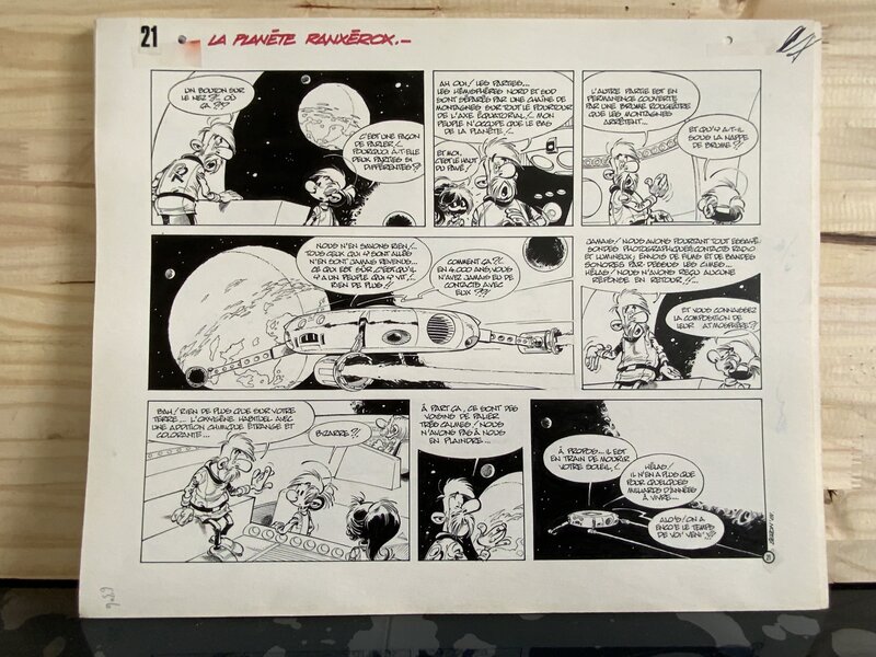 En vente - La planète Ranxerox par Pierre Seron - Planche originale