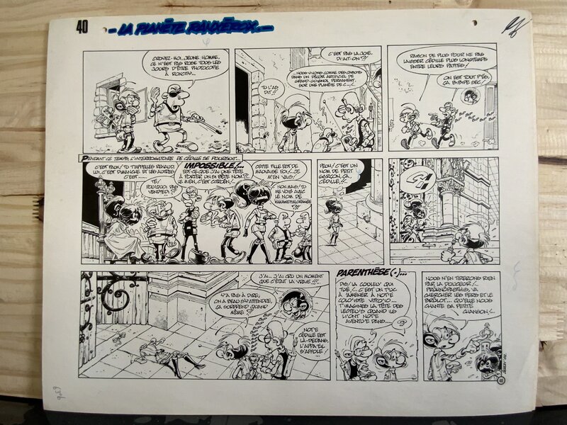 En vente - La planète Ranxerox par Pierre Seron - Planche originale
