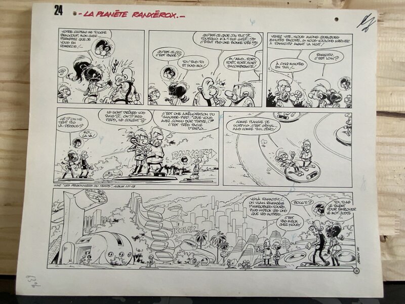 En vente - La planète Ranxerox par Pierre Seron - Planche originale