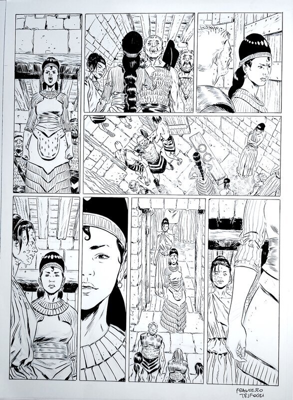 Francesco Trifogli, Le feu de Thésée, tome 2, planche 7 - Planche originale