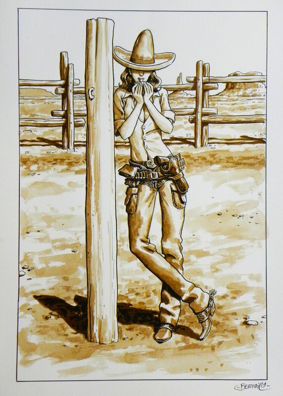 For sale - » Mondo Reverso  » illustration originale – Dominique Bertail - Original Illustration