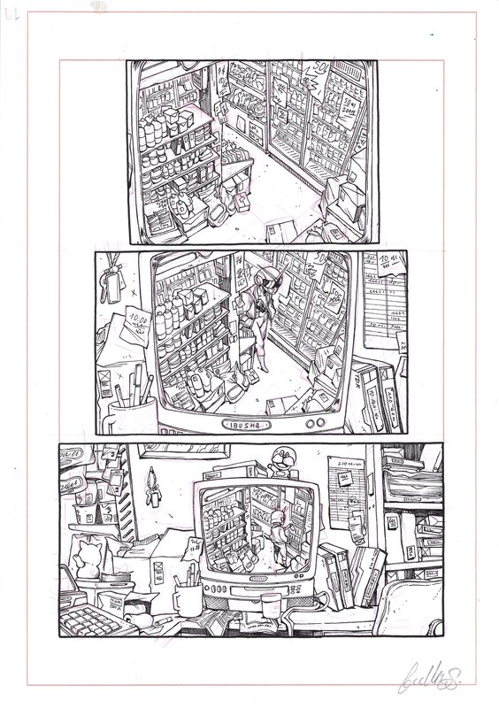 Guillaume Singelin, Shin Zero - Planche originale 1 - Comic Strip