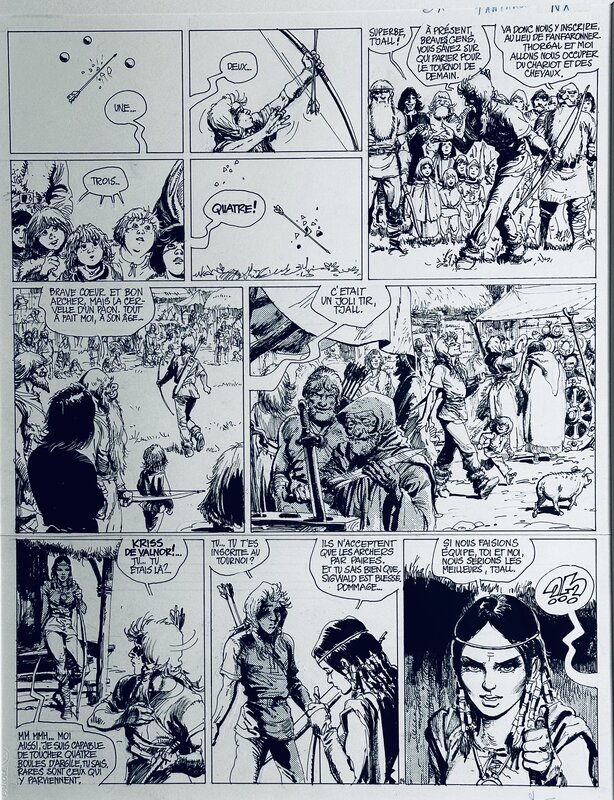En vente - Grzegorz Rosinski, Thorgal - Les Archers - Planche originale