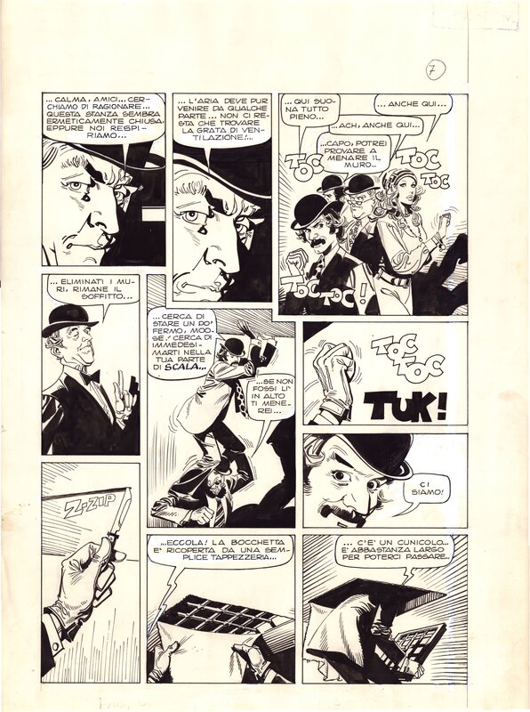 En vente - Ferdinando Tacconi, Alfredo Castelli, Les Gentlemen [Gli aristocratici - ep. La spia] - Planche originale