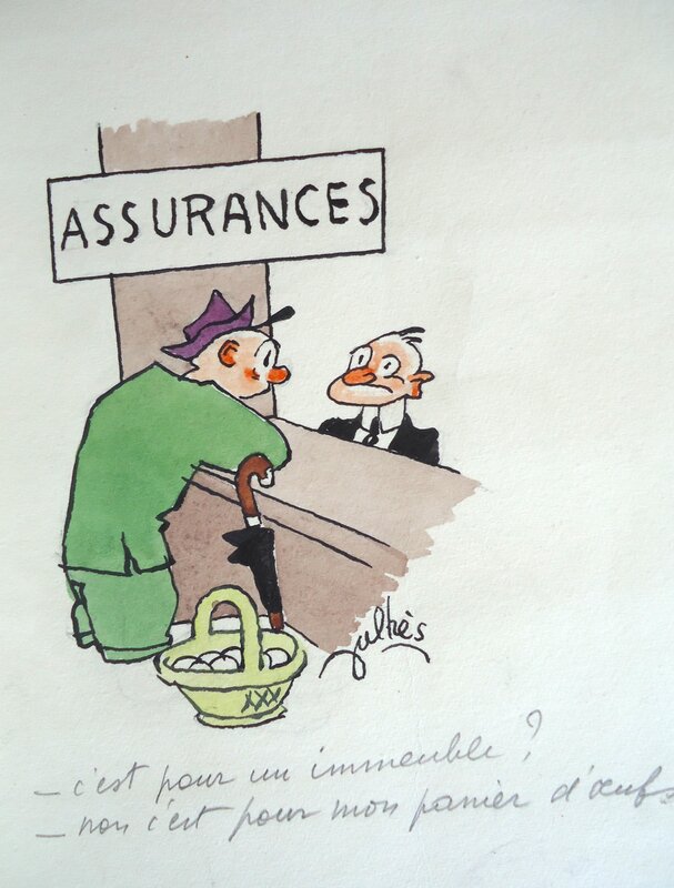 Assurances par Maurice Julhès - Illustration originale