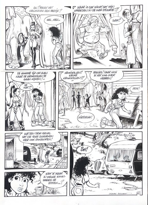 Jan Bosschaert, Page Sam Circus Campioni - Planche originale
