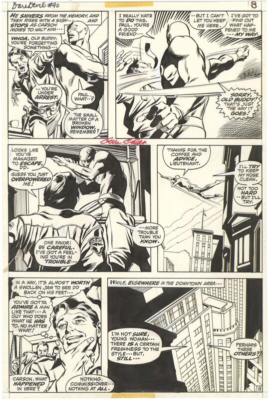 For sale - Gene Colan, Tom Palmer, Daredevil #90 p13 (Signed) - Comic Strip